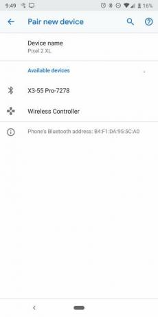 Menu parowania Bluetooth w Androidzie