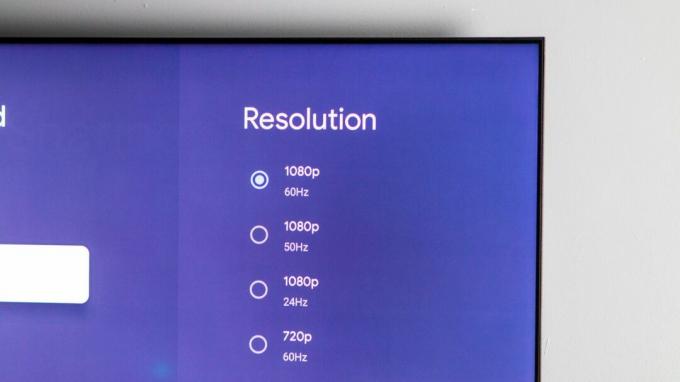 Chromecast s Google TV HD postavkama rezolucije