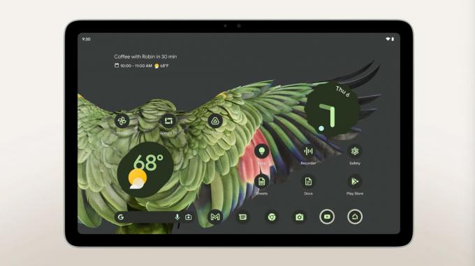 A Google Pixel Tablet kezdőképernyője a Google Event 2022 őszi eseményén