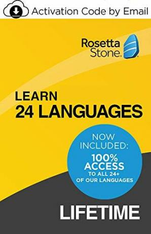 „Rosetta Stone“ visą gyvenimą gali naudotis vienu iš 24 kalbų internetinio kodo