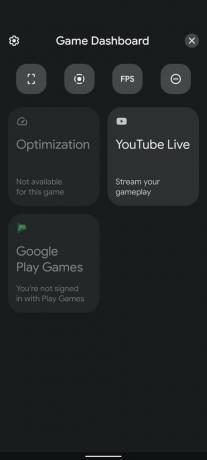 Android 12 Game Dashboard-menu