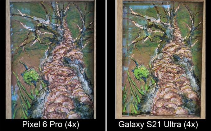 Pixel 6 Pro kontra Galaxy S21 Ultra Zoom 4x