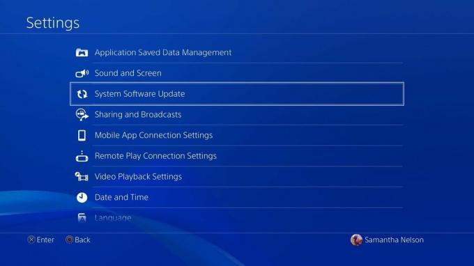 Aggiornamento del software di sistema PS4