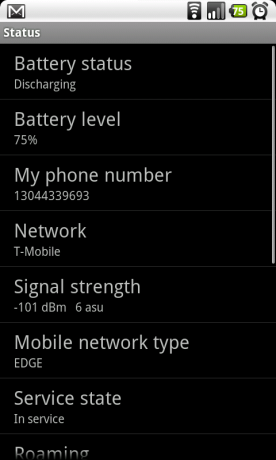 Moč signala Android