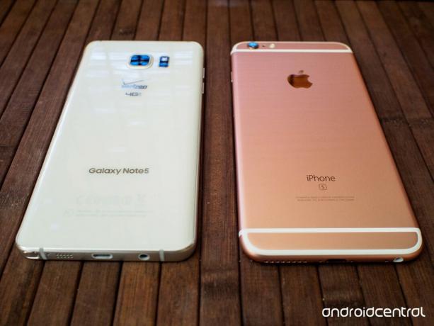 Opomba 5 vs iPhone 6s Plus