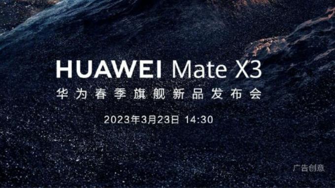 Huawei Mate X3 anonso vaizdas