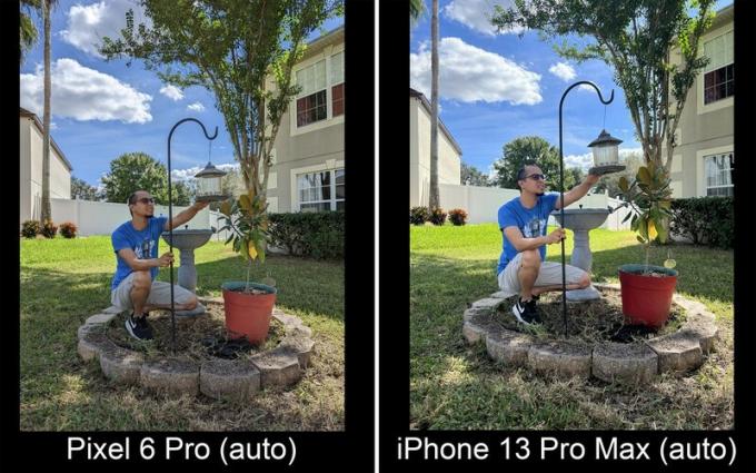 „Pixel 6 Pro“ ir „Iphone 13 Pro Max“ odos atspalvio testas