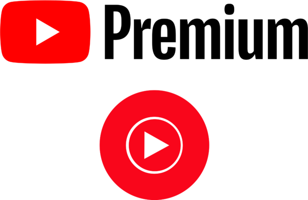 Logo YouTube Premium z muzyką YouTube