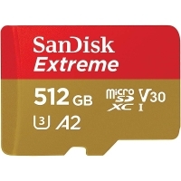 SanDisk Extreme microSD-kaart (512 GB): 108,99 dollarit