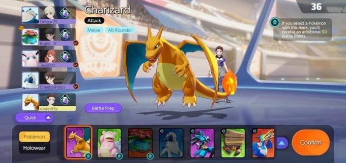Pokémon Unite Charizard Extra Battle Points