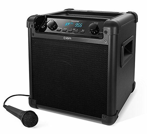 Tailgater Audio ION (iPA77) | Speaker PA Bluetooth Portabel dengan Mikrofon, Radio AMFM, dan Port Pengisi Daya USB