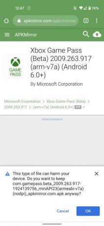 Arquivo APK do Xbox Game Pass