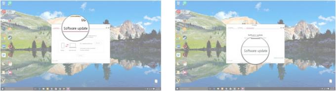 Klik Pembaruan perangkat lunak di menu atas jendela LG Bridge. Klik Pembaruan perangkat lunak.