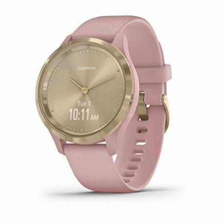 Garmin vívomove 3S, Smartwatch hybride avec de vraies aiguilles de montre et écran tactile caché, or avec boîtier et bracelet en rose