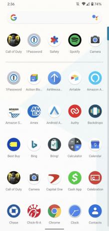 Zásuvka na aplikácie pre Android 10