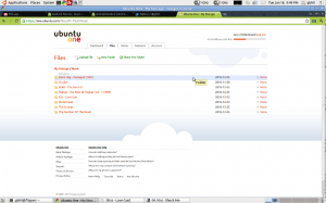 Ubuntu One-webbplats