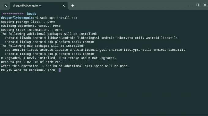 Sudo ADB Install-kommando i Terminal på Chromebook
