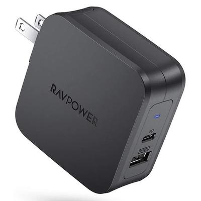 RAVPower 61W Power Delivery 3.0 USB-C 2-port vegglader