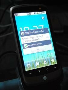 إرساء سطح المكتب لجهاز Nexus One