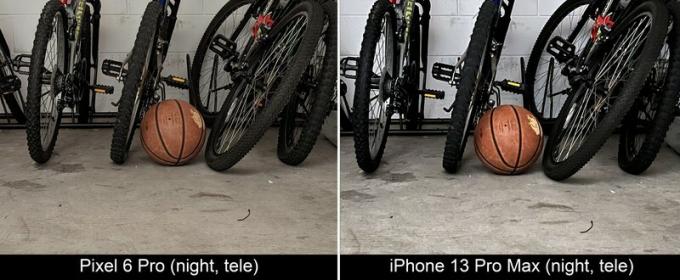 Pixel 6 Pro versus Iphone 13 Pro Max Night Tele