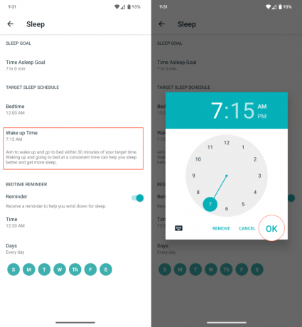 Configurar la hora de despertar en la aplicación de Fitbit