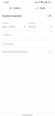 Omogočite odzivnik za počitnice Gmail