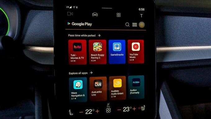 „Android Automotive“ ekrano programų atsisiuntimas.