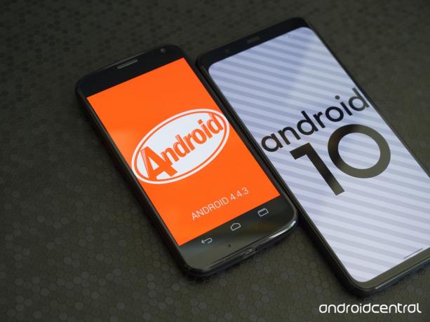 Android 4.4 kontra Android 10 Hero