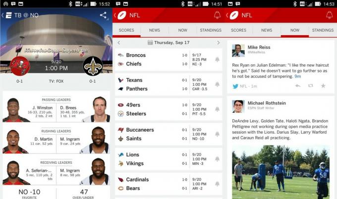ESPN fodboldapp til Android