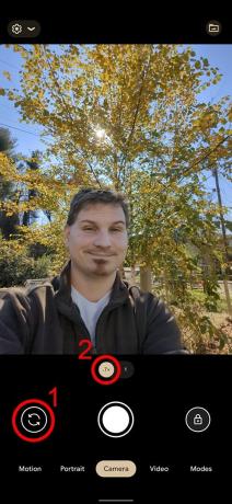 Ultrawide selfie z aparatu Google Pixel