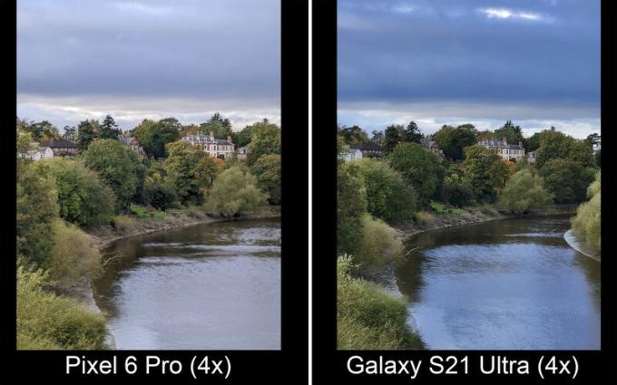 Pixel 6 Pro contre Galaxy S21 Ultra Zoom 4x
