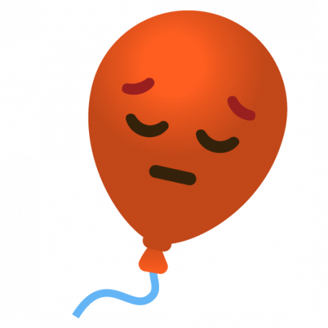 Surullinen ilmapallo Gboard Emoji Mashup