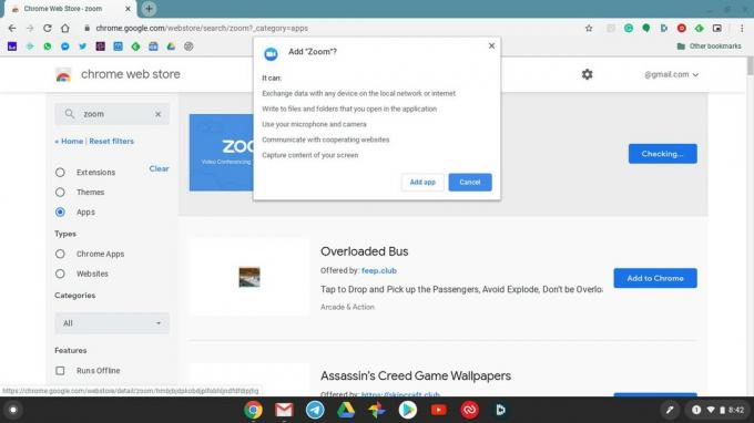 זום יישום האינטרנט Chromebook 2