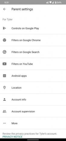 اضغط على عناصر التحكم في Google Play