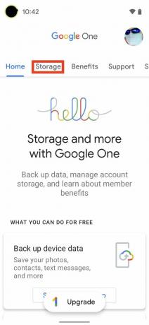 Sådan administreres gratis Google One Storage Android 1
