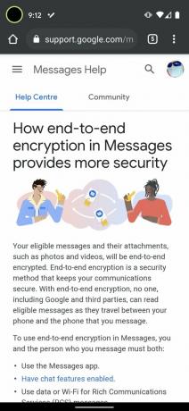 Hur krypterar du Google Messages Steg