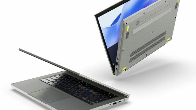 Rendere de prezentare a designului Acer Chromebook Vero 514 1