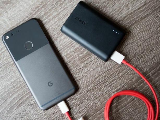 Google Pixel med batteri