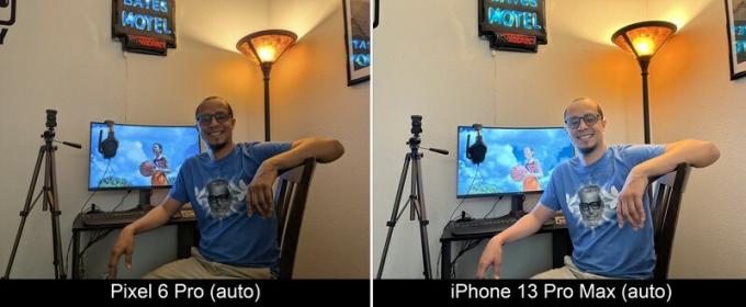 Pixel 6 Pro vs Iphone 13 Pro Max Hudfarvetest