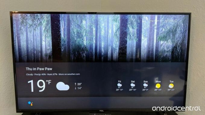 Používateľské rozhranie Google Assistant v televízii
