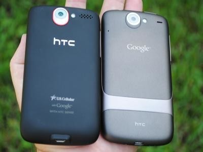 HTC Desire (vlevo) a Nexus One