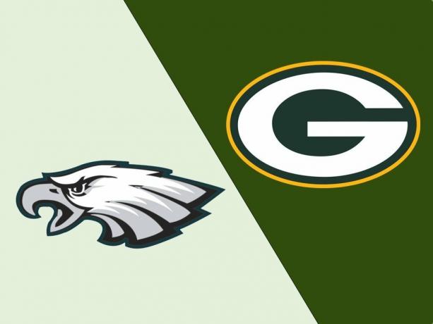 Packers vs. Logotipo dos Eagles