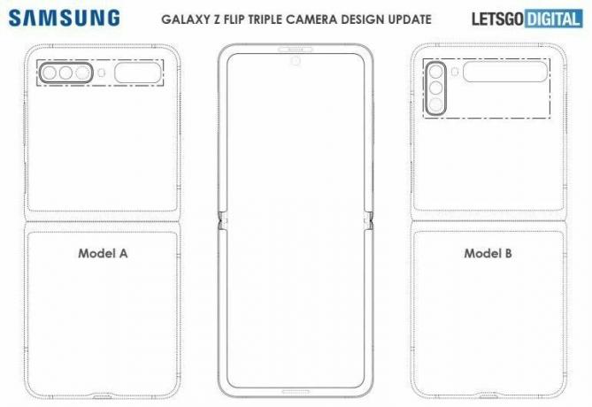 براءة اختراع تصميم Galaxy Z Flip 2