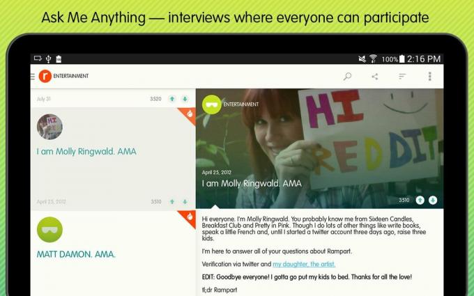 Reddit AMA pour Android