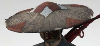 Ghost Of Tsushima Patchwork slamnati klobuk obrezan