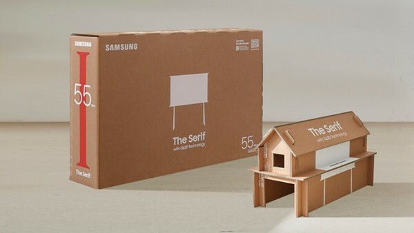 Samsung QLED hållbar förpackning