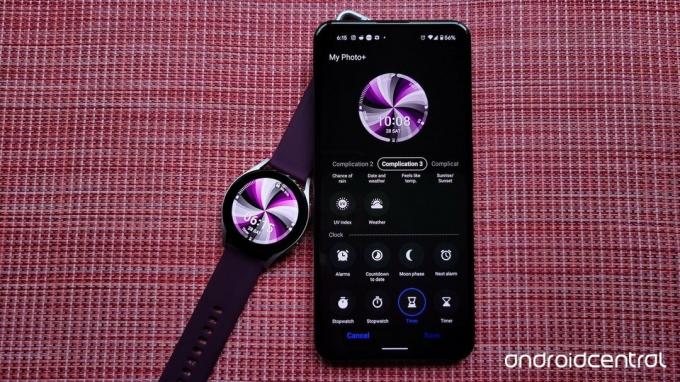 Galaxy Watch 4 -komplikationer med app