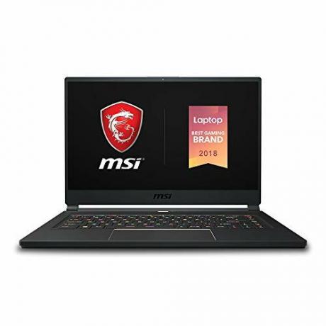 MSI GS65 Stealth-002 15,6-Zoll-Gaming-Laptop mit dünner Blende NVIDIA RTX 2070 8G Max-Q, 144 Hz, 7 ms, Intel i7-8750H (6 Kerne), 32 GB, 512 GB NVMe-SSD, TB3, RGB pro Schlüssel, Win 10, Mattschwarz w / Gold Diamantschliff
