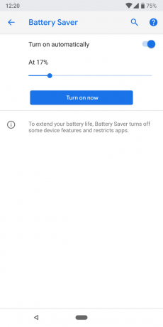 Android P Beta batteriinnstillinger