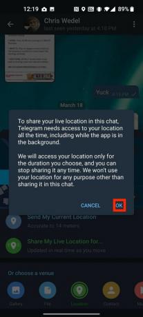 كيفية مشاركة Live Location Telegram 4